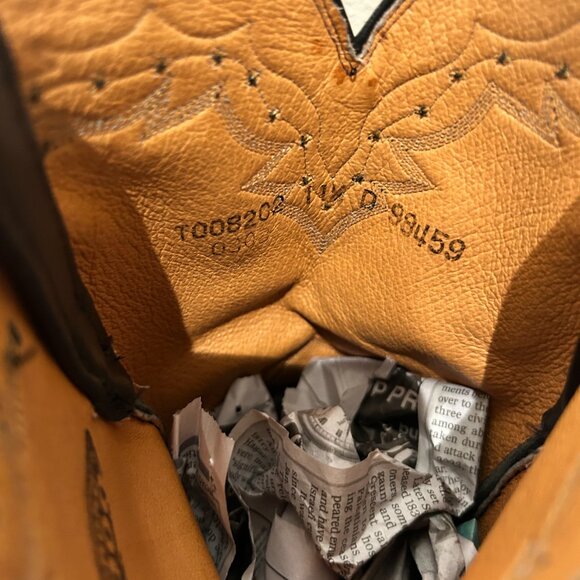 Lucchese 2000 Men’s Black Leather Cowboy Boots – Size 11 D – Western Classic - Picture 7 of 7